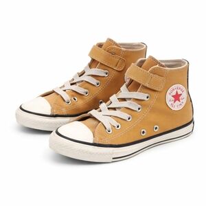 Converse All Star High-Top Sneakers Kids Size 1- Mustard Yellow, Black Accents